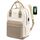 LOVEVOOK Rucksack Damen Klein, 14 Zoll Laptop Rucksack mit Laptopfach, Kleiner Wasserdicht Daypack Elegant Mini für Schule Uni Reise Arbeit, Khaki Beige, Größe: 14 Zoll, Farbe: A-khaki & Beige