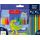 Faber-Castell 554222 - Filzstifte Set Dino, 24 Fasermaler in Standard- und Pastellfarben, Stil: Filzstifte Set 24-teilig, Farbe: Dino