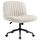 IWMH Bürostuhl ohne Armlehnen,Höhenverstellbar Drehstuhl mit Rollen,Schreibtischstuhl mit Stoffpolsterung,Lesesessel mit breiterem Kissen zum Sitzen im Schneidersitz (Beige mit Rollen), Farbe: Beige mit Rollen