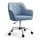 SONGMICS Homeoffice Stuhl, Drehstuhl, Schreibtischstuhl, höhenverstellbar, bis 110 kg belastbar, atmungsaktiver Stoff, für Arbeitszimmer, Schlafzimmer, blau OBG019Q01, Material: Baumwollmischung, Farbe: Blau