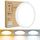 zemty 3Farben 3000/4000/6500K LED Deckenleuchte Flach, 15W 1800LM Ø18cm Deckenleuchten, Rund Ultra Dünn Deckenlampe LED Lampen Deckenlampen,Deckenbeleuchtung für Badezimmer,Küche,Schlafzimmer