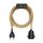 ledscom.de Hanf-Kabel/Textilkabel LEKA, Stecker, Schalter, beige, 3 m, Lampen-Fassung, 1x E27 max. 60W