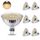HiBay LED Spot GU5,3 Lampe Warmweiß 3000K 6er LED Leuchtmittel 4W (ersetzt 35W) 400lm MR16 Birne 12V AC/DC Glühbirne