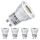 EACLL Mini GU10 LED 4000K 4.5 Watt Ersetzt 40W Halogen Leuchtmittel, 4er-Pack, Neutralweiss 330lm Birnen, AC 230V Flimmerfrei Strahler, Abstrahlwinkel 38° Spot, Nicht Dimmbar Reflektor Lampen