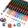 Acrylstifte für Steine Wasserfest-12 Farben Nail Art Marker ostereier zum bemalen für Lettering, Kartenherstellung, Rock Malerei, Stein, Keramik, Glas, Holz, Leinwand, Metall, DIY Kunsthandwerk