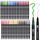 Dual Brush Pen Set, 36 Farben Doppelfasermaler, Tinte auf Wasserbasis Doppelfilzstifte Für Aquarell Watercolo Bullet Journal Handlettering Kalligraphie Manga, Fasermaler[1-2 mm] und Fineliner[0,4 mm]