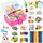 3000 Stück Bastelset Kinder DIY Basteln Bastelkoffer Bastelbedarf Material Set mit Pfeifenreiniger Kulleraugen Kreativ Scrapbooking Bastelbox Bastelsets für Mädchen Jungen 4 5 6 7 8 Jahre Geschenk