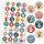 1600 Stück Tier Belohnungsaufkleber, 25mm Motivationsaufkleber für Kinder, 32 Muster Selbstklebende Lehrer Belohnung Aufkleber, Deutsch Belohnungssticker Reward Stickers Tieraufkleber für Lehrerbedarf