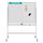 COSTWAY Doppelseitiges mobiles Whiteboard, 120 x 90 cm, höhenverstellbares magnetisches Whiteboard mit Rädern & Ständer, rollende Weißtafel inkl. Zubehör für Klassenzimmer Büro Hause