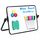 Whiteboard Magnetwand, kleine doppelseitige Whiteboard Trocken abwischbare, A4 Format Magnettafel Magnetwand, mit trocken abwischbaren Stiften, Radiergummi, Magneten, Halterung, 30x21cm