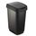 Rotho Salsa Mülleimer 25l mit Deckel, Kunststoff (PP) BPA-frei, schwarz recycelt, 25l (33.3 x 25.2 x 47.6 cm)