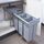 [en.casa] Einbaumülleimer Froland Mülleimer 3 Fächer Mülltrennsystem ausziehbar Abfalleimer Küche 3x10L herausnehmbare Behälter 48 x 26 x 42 cm Küchenmülleimer Grau
