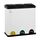 SVITA TC3X20 Treteimer 60 Liter 3x20L dreifach XXL Abfalleimer 3er-Mülleimer Mülltrennung Küchen-Eimer (Weiß)