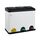 SVITA TC3X15 Treteimer Pulverbeschichteter Stahl 45 L Weiss 3X15 L dreifach Abfalleimer 3er-Mülleimer Mülltrennung Küchen-Eimer