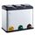 SVITA TC3X15 Treteimer Edelstahl 45 Liter Silber 3X 15L dreifach Abfalleimer 3er-Mülleimer Mülltrennung Küchen-Eimer