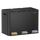 SONGMICS HOME Mülleimer Küche, 3 x 15 L Fächer, Abfalleimer mit farbcodierbaren Pedalen, Mülltrennsystem, mit Deckeln und Inneneimern, Stahl, tintenschwarz LTB740B02V1