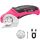 SnapFresh Kartonschneider Elektrischer Schere 4V Kabellose Rollschneider Akku-Universalschneider Rotationsschneider - 2 Klinges - für Papier, Pappe, Teppich, Leder, Filz, Kunststoff (Rosa)