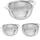 ZWILLING Table Sieb Set 3-TLG. (16, 20, 24 cm) aus Edelstahl, Küchensieb, Nudelsieb, Seiher für Salat/Gemüse/Pasta, Silber