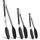 HOTEC Premium Edelstahl Küchenzange mit Silikon Spitzen, Grillzange Set of 3-18 cm, 23 cm und 30,5 cm Schwarz