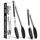 HOTEC Premium-Küchenzange aus Edelstahl, mit Verriegelung, Kochzange mit Silikonspitze, 2er-Set, 22,9 cm und 30,5 cm lange Zangen