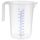 APS Messbecher 2 Liter, Ø 15 x H: 20,5 cm, Kunststoffbecher mit geprägter Maßskalierung außen, offener Griff, l-/ml-Einteilung, spülmaschinengeeignet