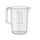 APS Messbecher 2 Liter, Ø 15,5 x H: 21 cm, Kunststoffbecher mit geprägter Maßskalierung außen, geschlossener Griff, 1- und ml-Liter- Einteilung, spülmaschinengeeignet