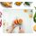 Kitchenville Glasschneidebrett 50×40 cm – Hygienisches Schneidebrett aus gehärtetem Glas – Hitzebeständig, Kratzfest & Rutschfest – Glasplatte für die Küche – Blumenmuster