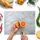 Kitchenville Glasschneidebrett 40×30 cm – Hygienisches Schneidebrett aus gehärtetem Glas – Hitzebeständig, Kratzfest & Rutschfest – Glasplatte für die Küche – Graue Marmoroptik