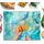 Kitchenville Glasschneidebrett 50×40 cm – Hygienisches Schneidebrett aus gehärtetem Glas – Hitzebeständig, Kratzfest & Rutschfest – Glasplatte für die Küche – Türkis Ocean