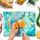Kitchenville Glasschneidebrett 40×30 cm – Hygienisches Schneidebrett aus gehärtetem Glas – Hitzebeständig, Kratzfest & Rutschfest – Glasplatte für die Küche – Türkis Ocean