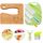 Kindermesser 8-teiliges Kinder-Küchenmesser-Set zum Schneiden und Kochen von Obst oder Gemüse für Kleinkinder, inklusive Holzmesser Schneidebrett Schäler(Nilpferd)