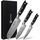 PAUDIN Damastmesser set, Messerset 3-teilig, Damast Küchenmesserset mit Ultra Scharfes Santokumesser Küchenmesser aus 67 Schichten Damaststahl mit Japanischem VG10 Stahl Kern, Ergonomischer G10 Griff