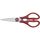 WMF Touch Küchenschere 21 cm, Haushaltsschere mit Sägeschliff, Schere Küche, Cromargan Edelstahl, Softgriff, rot