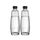 SodaStream 1L DUO Glasflasche | Spülmaschinenfest | Kompatibel für DUO und E-DUO | elegantes Design | 2er-Pack