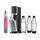 SodaStream Wassersprudler DUO mit Quick-Connect CO2-Zylinder| inkl. 2x 1L Glasflasche und 2x 1L FUSE Kunststoffflasche (spülmaschinengeeignet) | Farbe: Titan