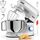 Küchenmaschine - 2000W - Edelstahl Rührschüssel (6,2 L) - Knetmaschine mit Rührhaken, Knethaken, Schlagbesen und Spritzschutz - Inkl. zusätzlichem Zubehör - Silber