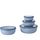 Mepal Multischale Cirqula Round 4-teiliges Set - Mikrowellen Geschir - Geignet als Aufbewahrungsbox, Kuhlschrank, Gefrierschrank & Mikrowellengeschirr - 350, 750, 1250, & 2250 ml - Nordic blue