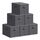 SONGMICS Aufbewahrungsbox mit Deckel, faltbare Stoffbox mit Griffen, Aufbewahrung für Kleidung, Vliesstoff, 6er Set, 50 x 30 x 30 cm, schiefergrau RZB050GN03