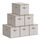 SONGMICS Aufbewahrungsbox mit Deckel, faltbare Stoffbox mit Griffen, Aufbewahrung für Kleidung, Vliesstoff, 6er Set, 50 x 30 x 30 cm, sandbeige RZB050LZ05