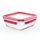 EMSA Clip & Close Glas Frischhaltedose, quadratisch, 0,8 L, 100 Prozent dicht, rutschfestes Stapeln, Glasbehälter spülmaschinen-, gefrier-, backofen-, mikrowellenfest, Rot, Transparent, N10414