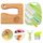 Kindermesser – 8 teiliges sicheres Holzmesser Set, Kinder Messer Set & Montessori Messer, Montessori Schneidewerkzeug, BPA-frei, Geschenkidee, geeignet für Kinder ab 2 Jahren（Holzmesser）