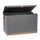 LOVE IT STORE IT Premium Aufbewahrungsbox mit Deckel groß - Truhe aus Leinen - Verstärkt mit Holz - Extra stabil - Grau - 62x37,5x39 cm