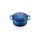 Le Creuset Signature Gusseisen-Bräter mit Deckel, Ø 18 cm, Rund, Für alle Herdarten und Induktion geeignet, Volumen: 1,8 l, 2,572 kg, Azure, 21177182202430, 21177182202430