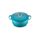 Le Creuset Signature Gusseisen-Bräter mit Deckel, Ø 20 cm, Rund, Für alle Herdarten und Induktion geeignet, Volumen: 2,4 l, 3,092 kg, Karibik, 21177201702430