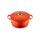 Le Creuset Signature Gusseisen-Bräter mit Deckel, Ø 24 cm, Rund, Für alle Herdarten und Induktion geeignet, Volumen: 4,2 l, 4,305 kg, Ofenrot, 21177240902430