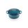 Le Creuset Signature Gusseisen-Bräter mit Deckel, Ø 20 cm, Rund, Für alle Herdarten und Induktion geeignet, Volumen: 2,4 l, 3,092 kg, Deep Teal, 21177206422430