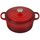 Le Creuset Signature Gusseisen-Bräter mit Deckel, Ø 22 cm, Rund, Für alle Herdarten und Induktion geeignet, Volumen: 3,3 l, 3,932 kg, Kirschrot, 21177220602430