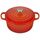Le Creuset Signature Gusseisen-Bräter mit Deckel, Ø 22 cm, Rund, Für alle Herdarten und Induktion geeignet, Volumen: 3,3 l, 3,932 kg, Ofenrot, 21177220902430