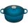 Le Creuset Signature Gusseisen-Bräter mit Deckel, Ø 24 cm, Rund, Für alle Herdarten und Induktion geeignet, Volumen: 4,2 l, 4,305 kg, Deep Teal, 21177246422430