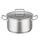 RÖSLE EXPERTISO Kochtopf, Hochwertiger Universaltopf aus Edelstahl 18/10, 24 cm, Glasdeckel, Innenskalierung, induktionsgeeignet, spülmaschinengeeignet, Silberfarben